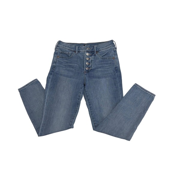 Express Denim - Express Skinny Mid Rise Light Wash Button Fly Denim Jeans‎  Size 2